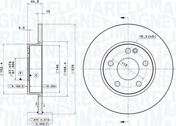 Magneti Marelli 360406007101 - Тормозной диск avtokuzovplus.com.ua