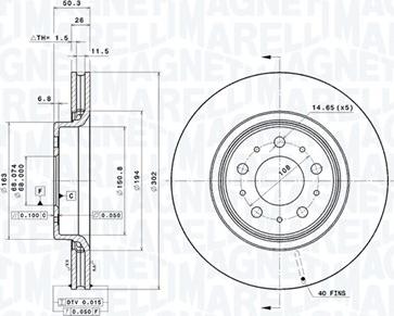 Magneti Marelli 360406009601 - Тормозной диск autodnr.net