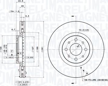 Magneti Marelli 360406010401 - Гальмівний диск autocars.com.ua