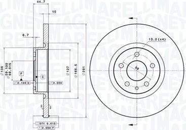 Magneti Marelli 360406010501 - Тормозной диск avtokuzovplus.com.ua