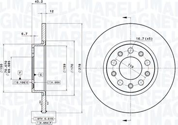 Magneti Marelli 360406011401 - Тормозной диск autodnr.net