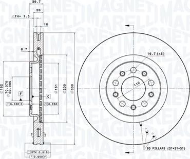 Magneti Marelli 360406011701 - Тормозной диск autodnr.net