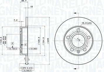 Magneti Marelli 360406012201 - Тормозной диск autodnr.net