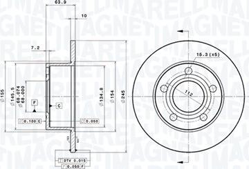 Magneti Marelli 360406012601 - Тормозной диск autodnr.net