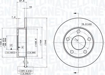 Magneti Marelli 360406012801 - Тормозной диск autodnr.net