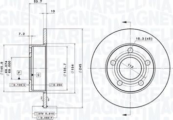 Magneti Marelli 360406012901 - Тормозной диск autodnr.net