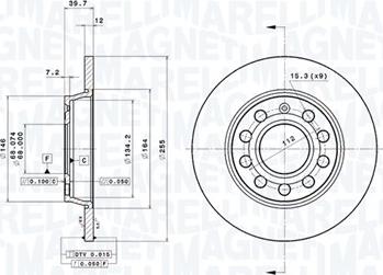 Magneti Marelli 360406013401 - Тормозной диск avtokuzovplus.com.ua