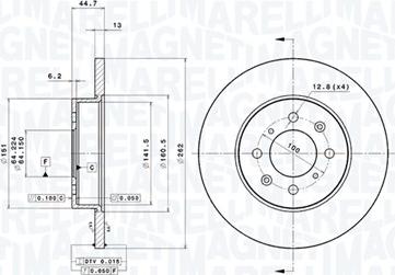 Magneti Marelli 360406014500 - Тормозной диск autodnr.net