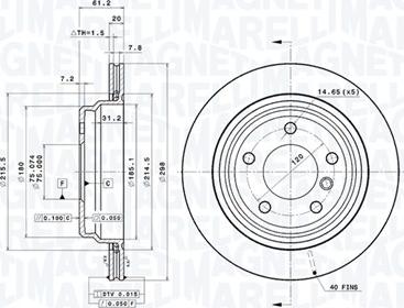 Magneti Marelli 360406016501 - Тормозной диск avtokuzovplus.com.ua