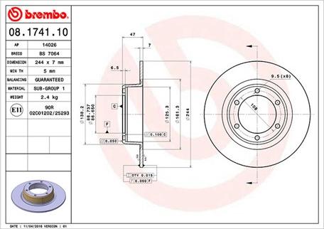 Magneti Marelli 360406017500 - Тормозной диск avtokuzovplus.com.ua