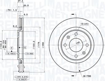 Magneti Marelli 360406017801 - Тормозной диск autodnr.net