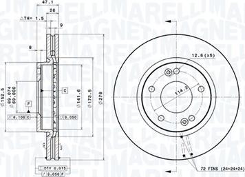 Magneti Marelli 360406019601 - Тормозной диск autodnr.net