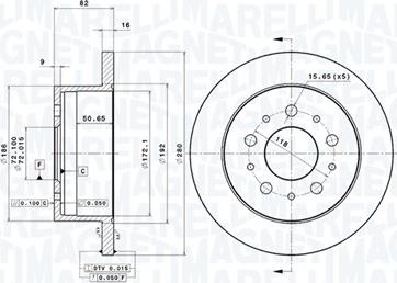 Magneti Marelli 360406023500 - Тормозной диск autodnr.net