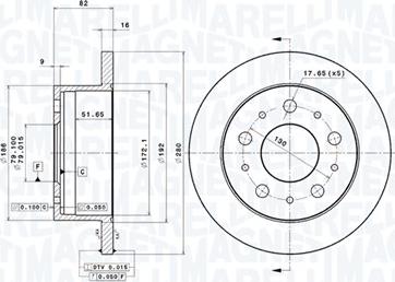 Magneti Marelli 360406023600 - Тормозной диск autodnr.net