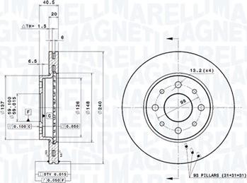 Magneti Marelli 360406023700 - Тормозной диск autodnr.net