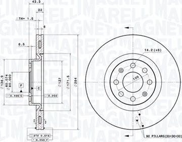 Magneti Marelli 360406024101 - Тормозной диск autodnr.net