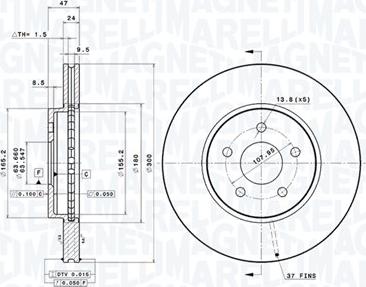 Magneti Marelli 360406026101 - Тормозной диск autodnr.net