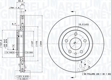 Magneti Marelli 360406028901 - Тормозной диск autodnr.net