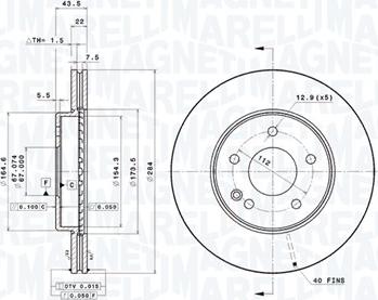 Magneti Marelli 360406031301 - Тормозной диск autodnr.net