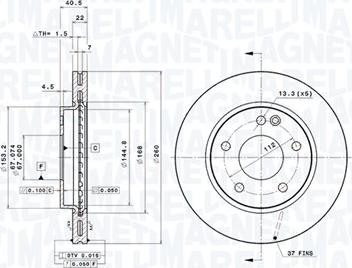 Magneti Marelli 360406032701 - Тормозной диск autodnr.net