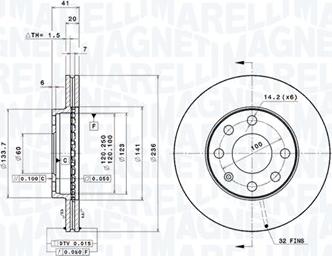 Magneti Marelli 360406037301 - Тормозной диск autodnr.net