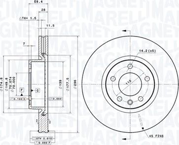 Magneti Marelli 360406037701 - Тормозной диск autodnr.net