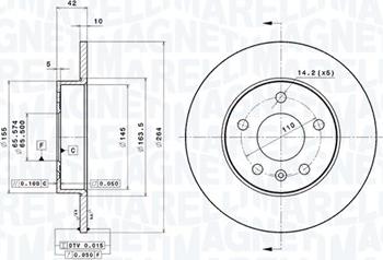 Magneti Marelli 360406039001 - Тормозной диск autodnr.net