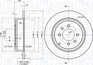 Magneti Marelli 360406041001 - Гальмівний диск autocars.com.ua