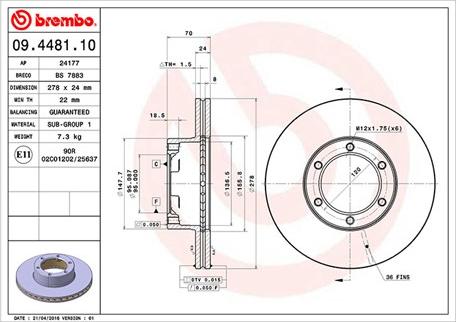 Magneti Marelli 360406042500 - Тормозной диск avtokuzovplus.com.ua