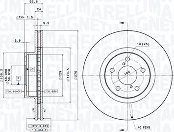 Magneti Marelli 360406045401 - Тормозной диск autodnr.net