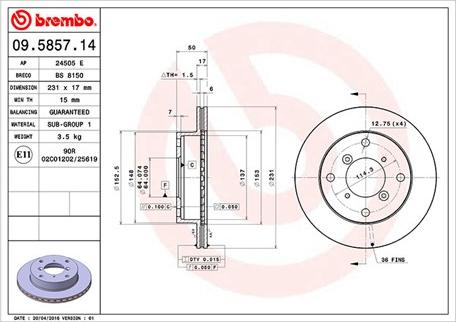 Magneti Marelli 360406046000 - Тормозной диск avtokuzovplus.com.ua