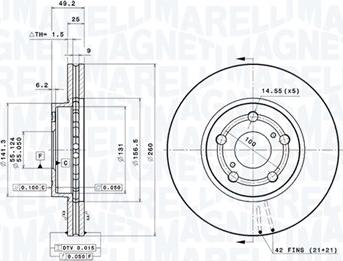 Magneti Marelli 360406046401 - Тормозной диск autodnr.net