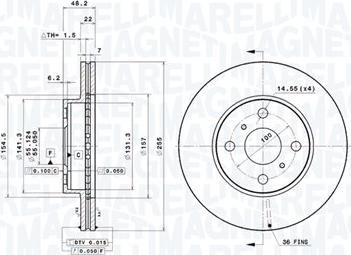 Magneti Marelli 360406047001 - Тормозной диск autodnr.net