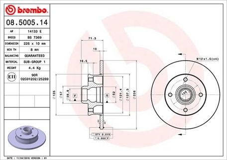 Magneti Marelli 360406048300 - Тормозной диск avtokuzovplus.com.ua