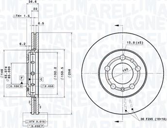 Magneti Marelli 360406049401 - Тормозной диск autodnr.net