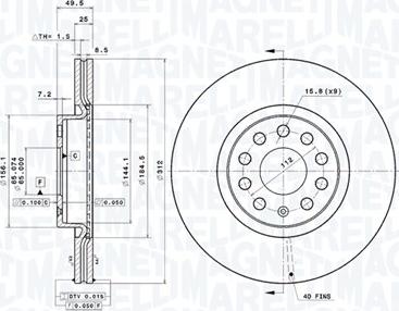 Magneti Marelli 360406050601 - Тормозной диск autodnr.net