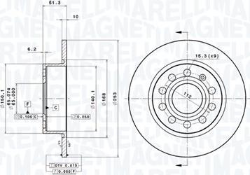 Magneti Marelli 360406050701 - Тормозной диск autodnr.net