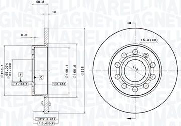 Magneti Marelli 360406050801 - Тормозной диск autodnr.net