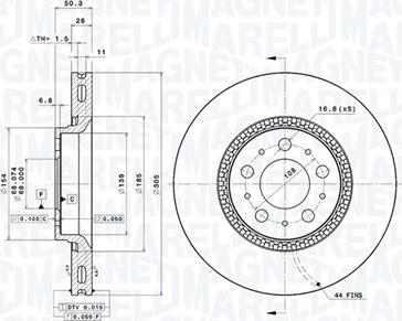 Magneti Marelli 360406051801 - Гальмівний диск autocars.com.ua