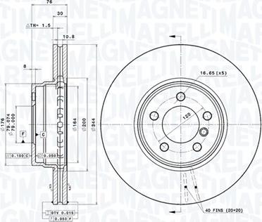 Magneti Marelli 360406054401 - Тормозной диск avtokuzovplus.com.ua