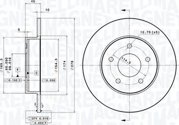 Magneti Marelli 360406056101 - Тормозной диск avtokuzovplus.com.ua