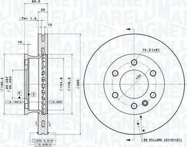 Magneti Marelli 360406057101 - Тормозной диск autodnr.net