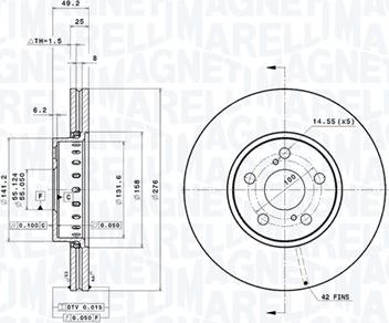 Magneti Marelli 360406058401 - Тормозной диск autodnr.net