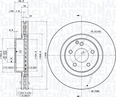 Magneti Marelli 360406059101 - Тормозной диск autodnr.net