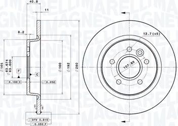 Magneti Marelli 360406059601 - Тормозной диск autodnr.net