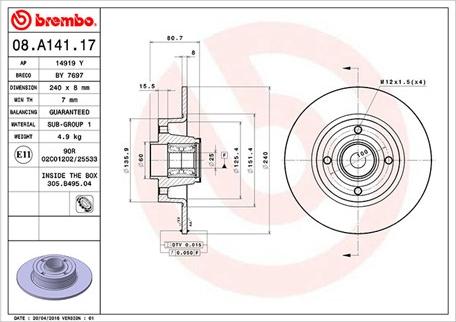 Magneti Marelli 360406060700 - Гальмівний диск autocars.com.ua