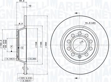 Magneti Marelli 360406060801 - Тормозной диск autodnr.net