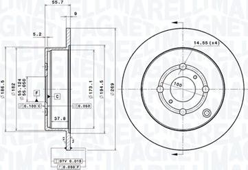 Magneti Marelli 360406061401 - Тормозной диск autodnr.net