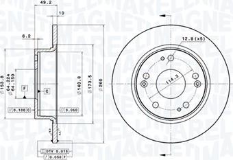 Magneti Marelli 360406061801 - Тормозной диск autodnr.net