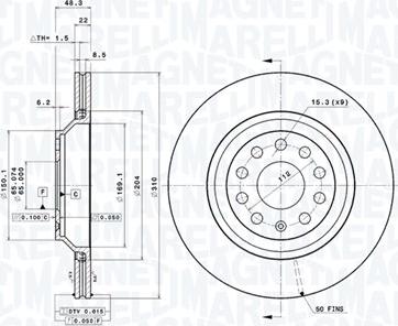 Magneti Marelli 360406062701 - Тормозной диск avtokuzovplus.com.ua